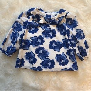 Janie and Jack blue floral top